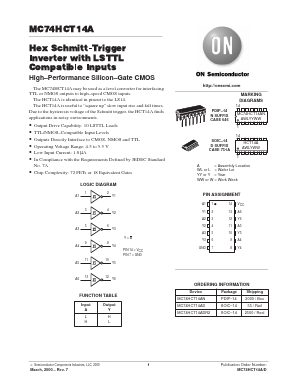 MC74HCT14ADR2 Datasheet PDF ON Semiconductor