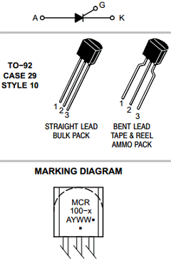MCR100-4 Datasheet PDF ON Semiconductor