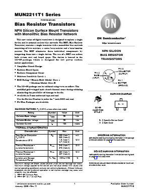 MUN2211T1 Datasheet PDF ON Semiconductor