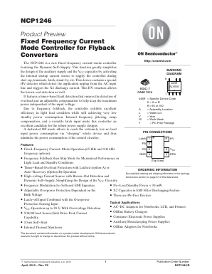 NCP1246 Datasheet PDF ON Semiconductor