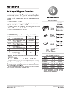 MC14024BF Datasheet PDF ON Semiconductor