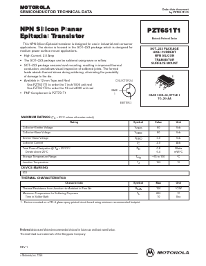 PZT65 Datasheet PDF ON Semiconductor