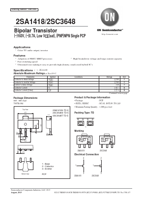 2SC3648S Datasheet PDF ON Semiconductor