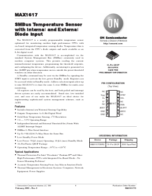 MAX1617DBR2 Datasheet PDF ON Semiconductor