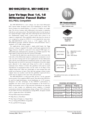 MC100E210 Datasheet PDF ON Semiconductor