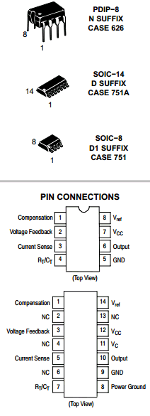 UC3842ADR2G Datasheet PDF ON Semiconductor