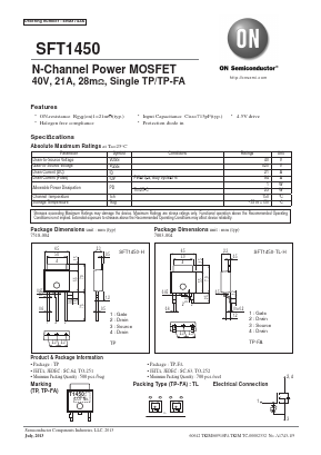 SFT1450 Datasheet PDF ON Semiconductor