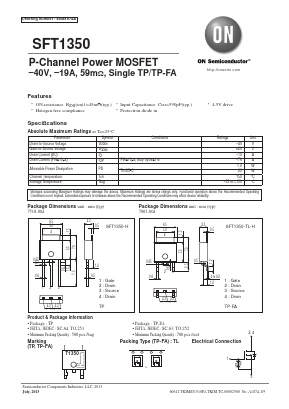 SFT1350-H Datasheet PDF ON Semiconductor
