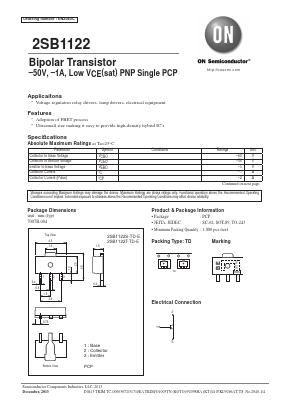 2SB1122T-TD-E Datasheet PDF ON Semiconductor