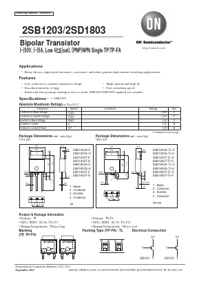 2SB1203T-H-TL-E Datasheet PDF ON Semiconductor