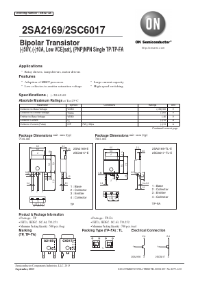 2SC6017-E Datasheet PDF ON Semiconductor
