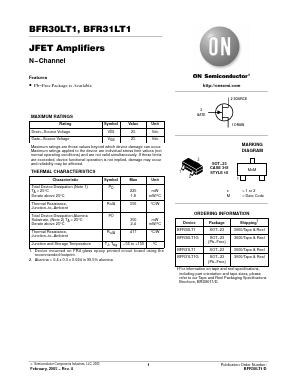 BFR30LT1 Datasheet PDF ON Semiconductor