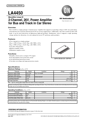 LA4450F-E Datasheet PDF ON Semiconductor
