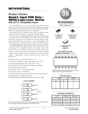 MC74VHCT86A Datasheet PDF ON Semiconductor