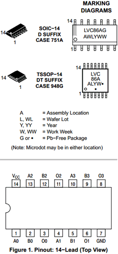 74LVC86ADTR2G Datasheet PDF ON Semiconductor