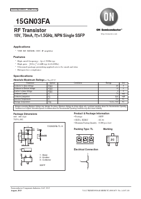 15GN03FA-TL-H Datasheet PDF ON Semiconductor