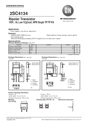 2SC4134 Datasheet PDF ON Semiconductor