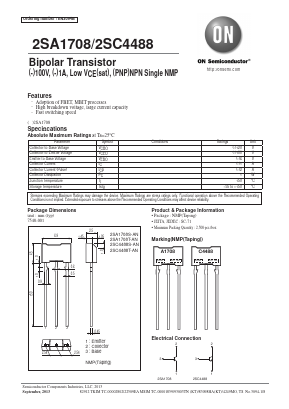 2SC4488T-AN Datasheet PDF ON Semiconductor