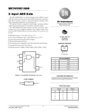 MC74VHC1G08_99 Datasheet PDF ON Semiconductor
