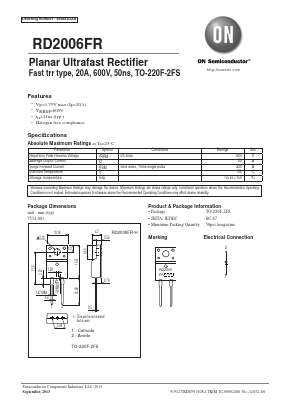 RD2006FR Datasheet PDF ON Semiconductor