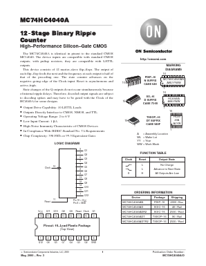MC74HC4040ADR2_00 Datasheet PDF ON Semiconductor