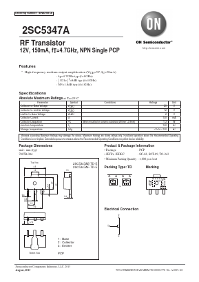 2SC5347AF-TD-E Datasheet PDF ON Semiconductor