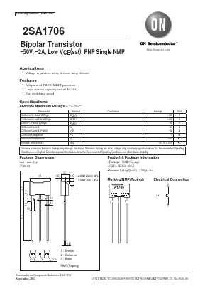 A1706 Datasheet PDF ON Semiconductor