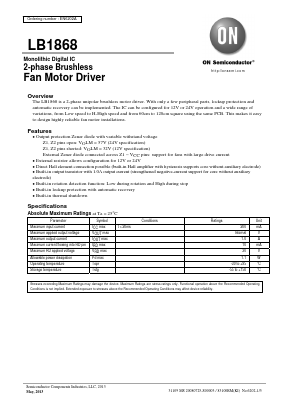 LB1868-H Datasheet PDF ON Semiconductor