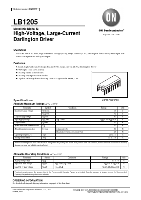 LB1205L-E Datasheet PDF ON Semiconductor