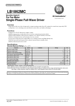 LB1862MC-AH Datasheet PDF ON Semiconductor