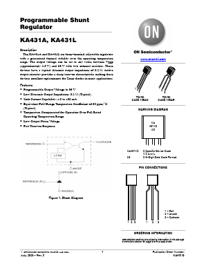 KA431A Datasheet PDF ON Semiconductor