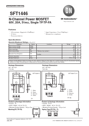 SFT1446 Datasheet PDF ON Semiconductor