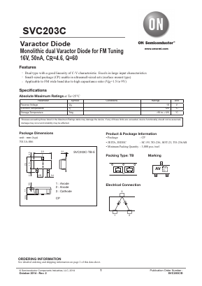 SVC203C-TB-E Datasheet PDF ON Semiconductor