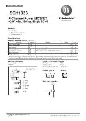 SCH1333 Datasheet PDF ON Semiconductor