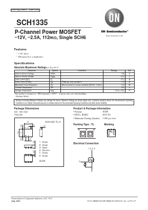 SCH1335 Datasheet PDF ON Semiconductor
