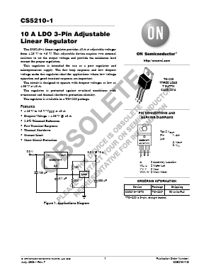 CS5210-1GT3 Datasheet PDF ON Semiconductor