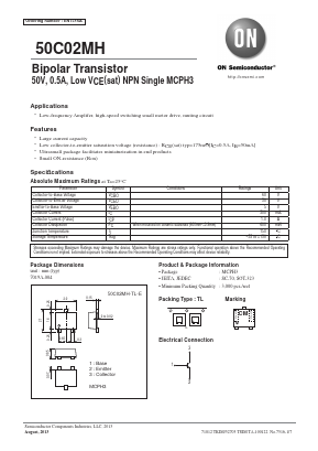 50C02MH-TL-E Datasheet PDF ON Semiconductor