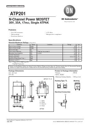 ATP201 Datasheet PDF ON Semiconductor