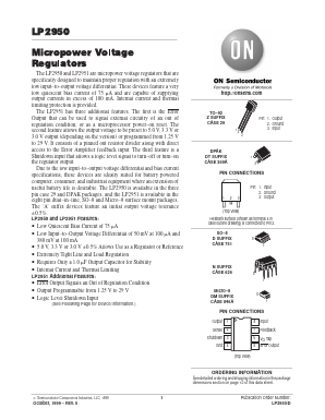 LP2951CP1-005 Datasheet PDF ON Semiconductor