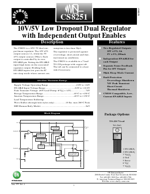 CS8251 Datasheet PDF ON Semiconductor