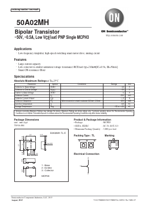 50A02MH-TL-E Datasheet PDF ON Semiconductor