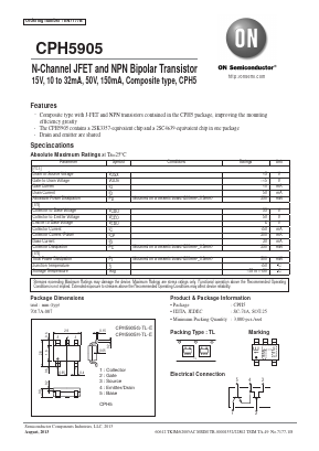CPH5905 Datasheet PDF ON Semiconductor
