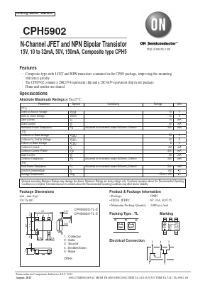 CPH5902H-TL-E Datasheet PDF ON Semiconductor