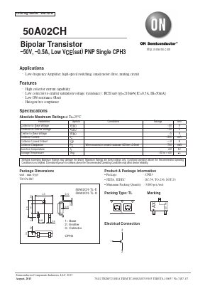 50A02CH-TL-E Datasheet PDF ON Semiconductor