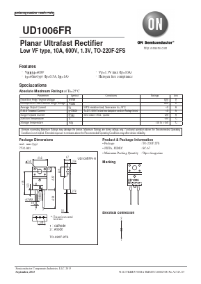 UD1006FR-H Datasheet PDF ON Semiconductor