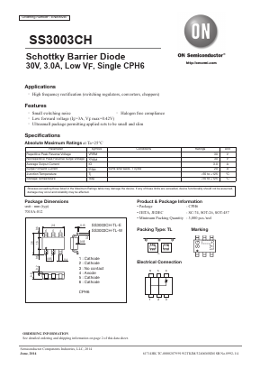SS3003CH Datasheet PDF ON Semiconductor