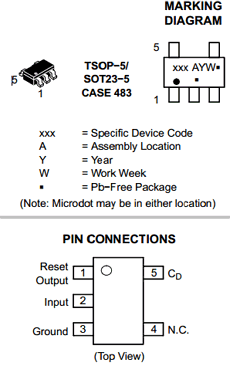 NCP302LSN38T1G Datasheet PDF ON Semiconductor