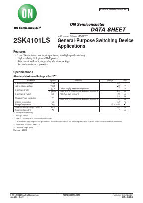 2SK4101LS Datasheet PDF ON Semiconductor