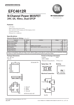 EFC4612R-TR Datasheet PDF ON Semiconductor