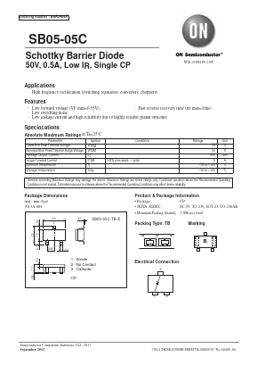 SB05-05C-TB-E Datasheet PDF ON Semiconductor